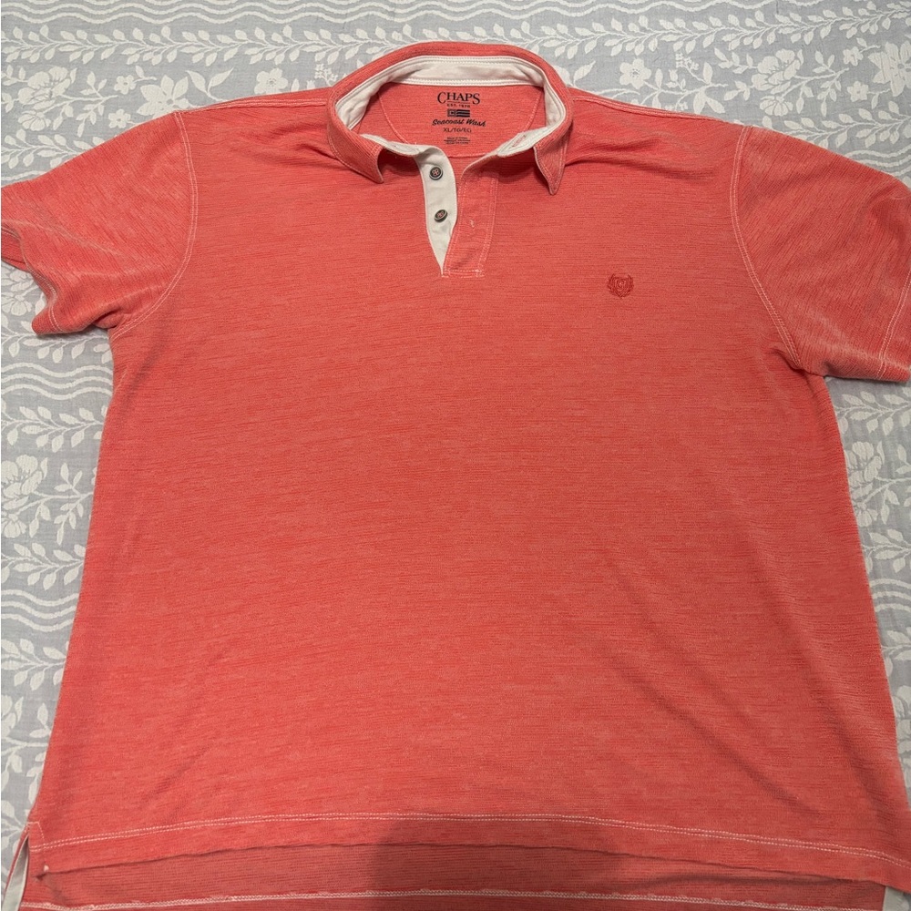 Chaps Red Polo Shirt Classic Style